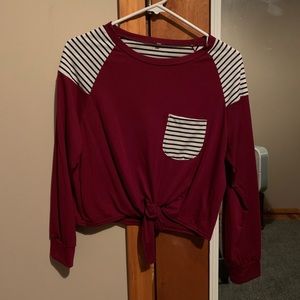 Long sleeve cropped shirt